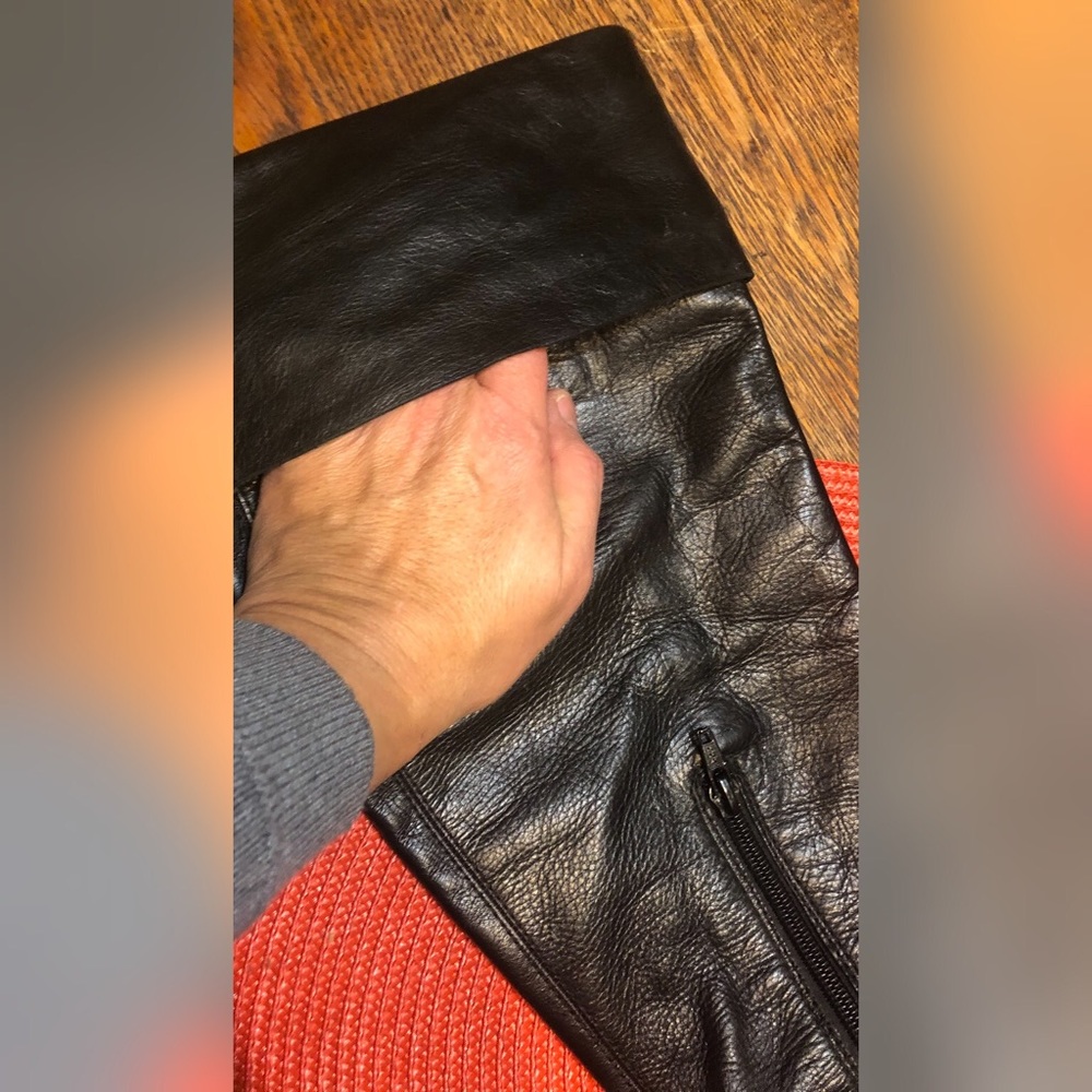 Nine West knee hi leather boot black sz9.5 EUC - Picture 4 of 7